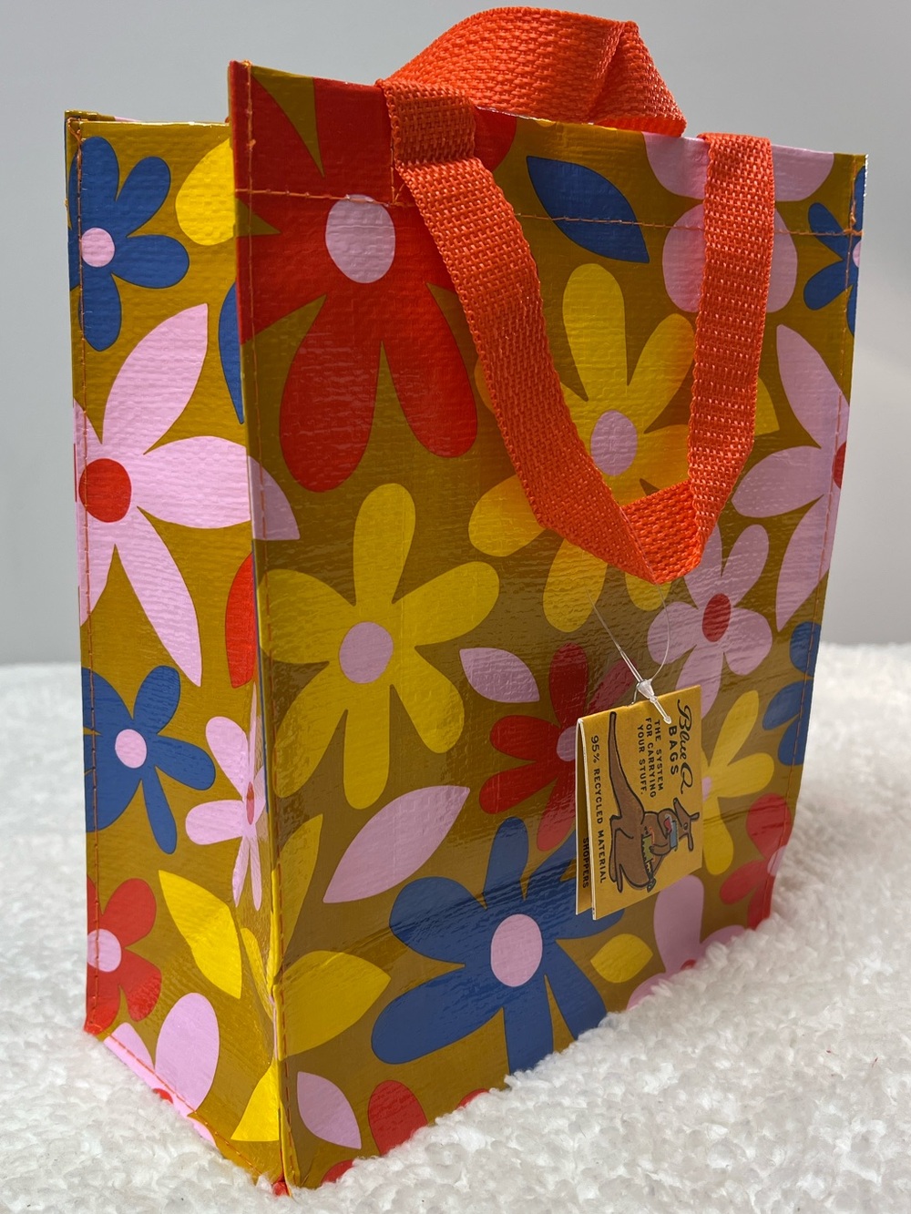 Blue Q "Groovy Flower" Handy Shopper Tote Bag